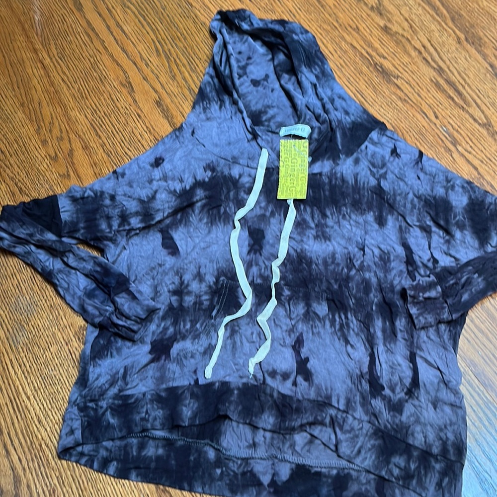 Ginger G Black & Charcoal Tie-Dye Lightweight Hoodie
